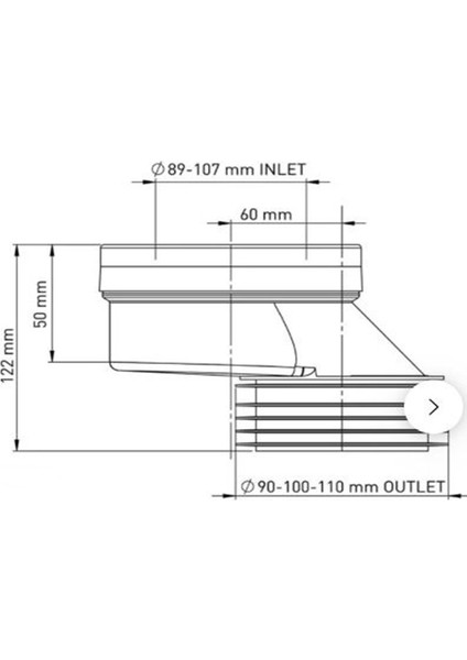 Ayarlanabilir Altdan Çıkışlı Klozet Gider Borusu Eksantirik Kada-6cm fiyatları