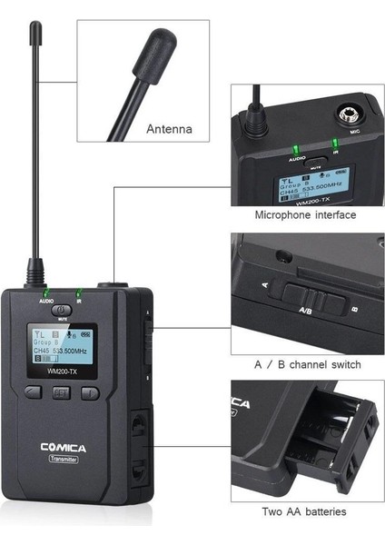CVM-WM200TX 96 Kanal 120M Yaka Vericisi Mikrofon fiyatları