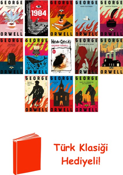 George Orwell 13 Kitap Seti + Türk Klasiği Hediye