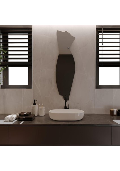 Silhouette Artistik Asimetrik Vücut Formlu Dekoratif Ayna – Modern Duvar Aynası modelleri