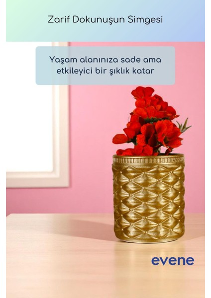 Vazo Küçük Vazo Masa Üstü Vazo Ev Dekorasyon Vazo Altın Renk Model 85 fiyatları