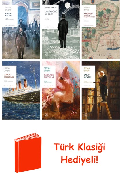 Stefan Zweig 6 Kitap Seti + Türk Klasiği Hediye