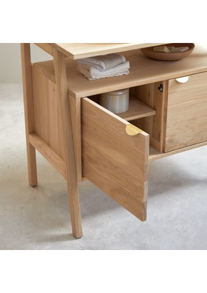 Pola Masif Ahşap Mini Konsol Büfe fiyatları