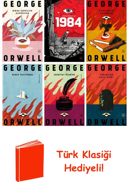 George Orwell 6 Kitap Seti + Türk Klasiği Hediye