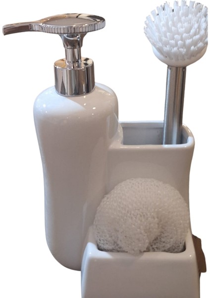 Row Saponne 4 Renk Fırçalı Sıvı Sabunluk Beyaz modelleri