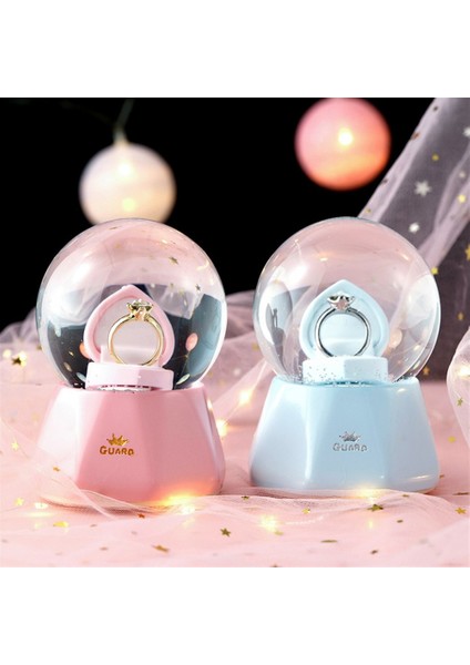 Kar Küresi Büyük Boy Tasarımı Tek Taş Yüzük