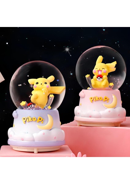 Orta Boy Müzikli ve Işıklı Kar Küresi Üflemeli