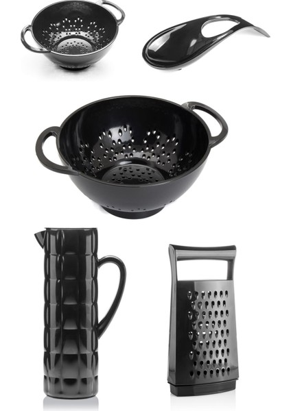 sky akrilik siyah mini pirinç süzgeçi & bakliyat süzgeçi (3 su bardağı ölçülü) modelleri