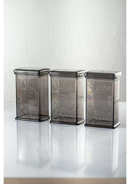 sky akrilik füme şeker kahve çay kavanozu 500 ml (vakum kapak ) fiyatları