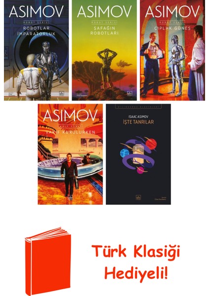 Isaac Asimov 5 Kitap Seti + Türk Klasiği Hediye