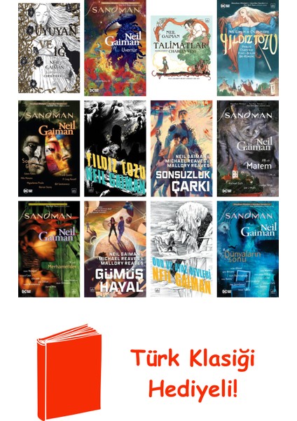 Neil Gaiman 12 Kitap Seti + Türk Klasiği Hediye