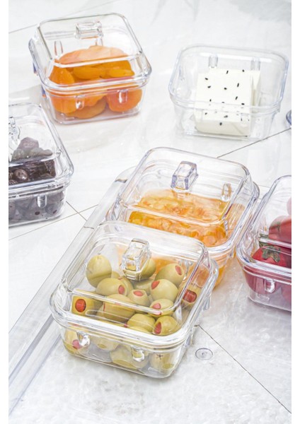 sky akrilik şeffaf 6’lı kapaklı kahvaltılık kahvaltı seti & saklama kabı (cam değildir) fırsatları