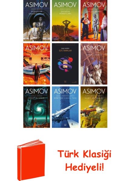 Isaac Asimov 9 Kitap Seti + Türk Klasiği Hediye