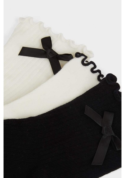 Kadın Kurdele 3'lü Pamuklu Soket Çorap (Ns) indirimleri