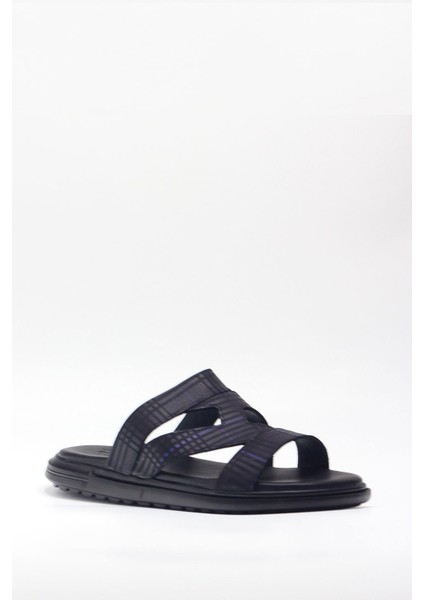 Lacivert Hakiki Deri Erkek Terlik 953-B11 fiyatları