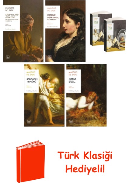 Marquis De Sade 5 Kitap Seti + Türk Klasiği Hediye