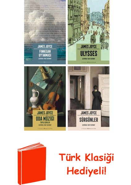 James Joyce 4 Kitap Seti + Türk Klasiği Hediye