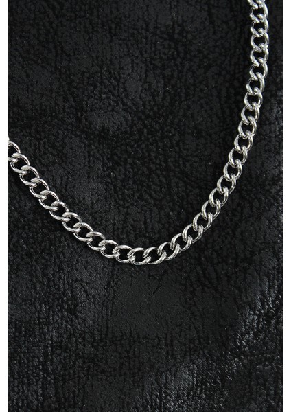 316L Çelik Klasik Oval Zincir Model Gümüş Renk Erkek Kolye fiyatları