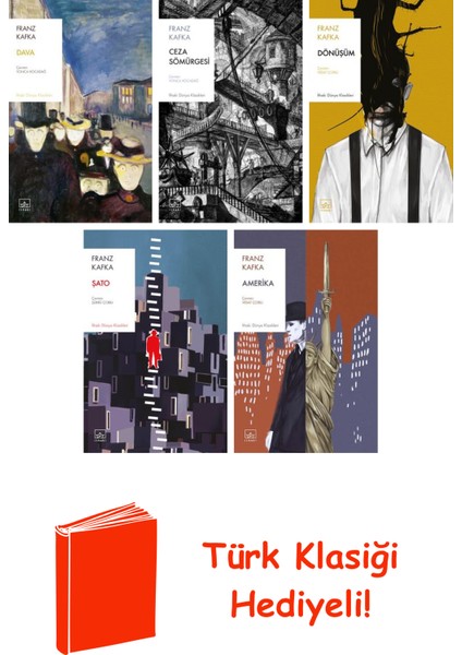 Franz Kafka 5 Kitap Seti + Türk Klasiği Hediye
