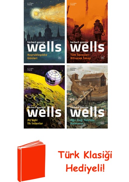 H. G. Wells 4 Kitap Seti + Türk Klasiği Hediye
