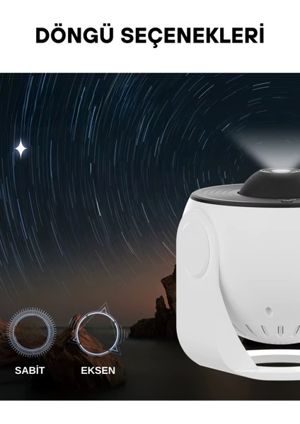 4K Hd Galaxy Projeksiyon 12 Farklı Tema Döngü Seçenekli Işık Projeksiyonu Planetarium Projektör fırsatları