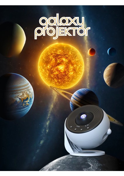 4K Hd Galaxy Projeksiyon 12 Farklı Tema Döngü Seçenekli Işık Projeksiyonu Planetarium Projektör