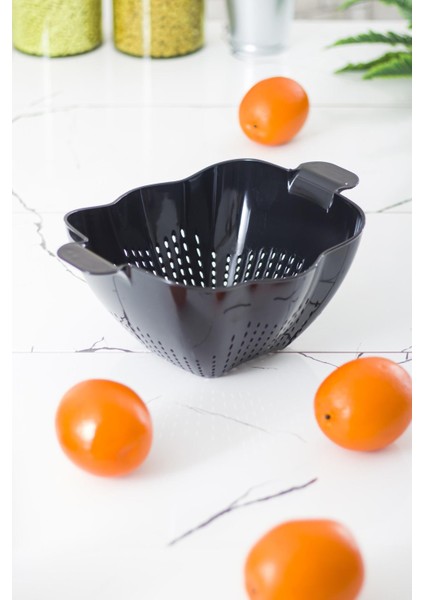 sky akrilik siyah makarna süzgeçi & sebze meyve süzgeçi siyah (32 * 23 cm) fiyatları
