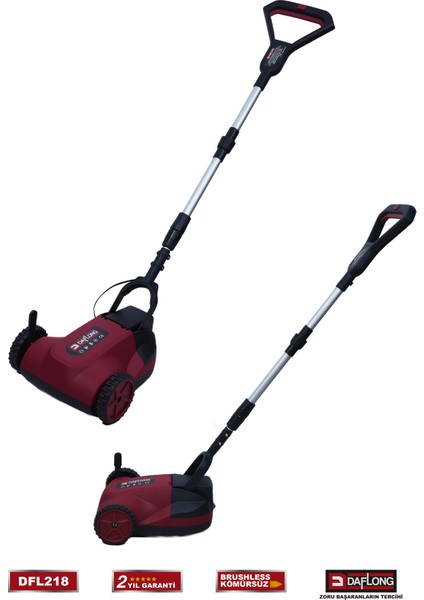 Profesyonel Kömürsüz Sürülebilir Arabalı Şarjlı Tırpan Çim Biçme DFL-218 fiyatları