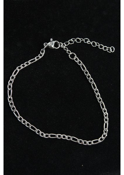 316L Çelik Figaro Model Gümüş Renk Erkek Bileklik