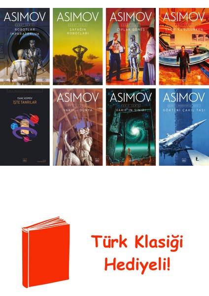 Isaac Asimov 8 Kitap Seti + Türk Klasiği Hediye