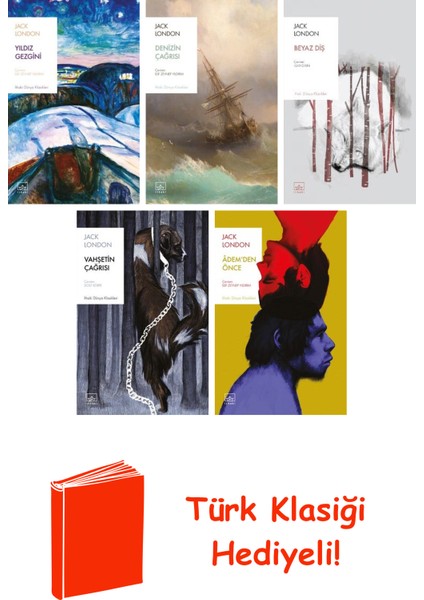 Jack London 5 Kitap Seti + Türk Klasiği Hediye