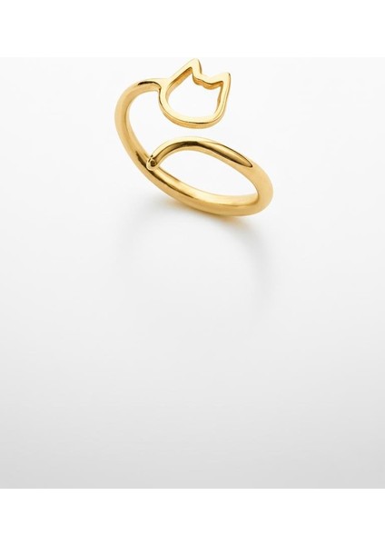 Sarmal Kedi Gümüş Yüzük (Gold) modelleri