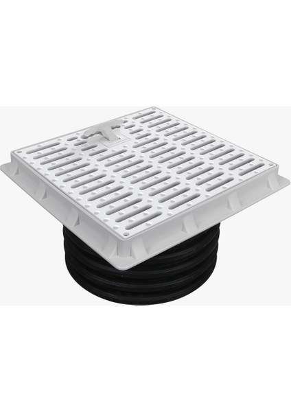 300 mm Koruge Boru Uyumlu Çerçeve + Izgaralı Kapak