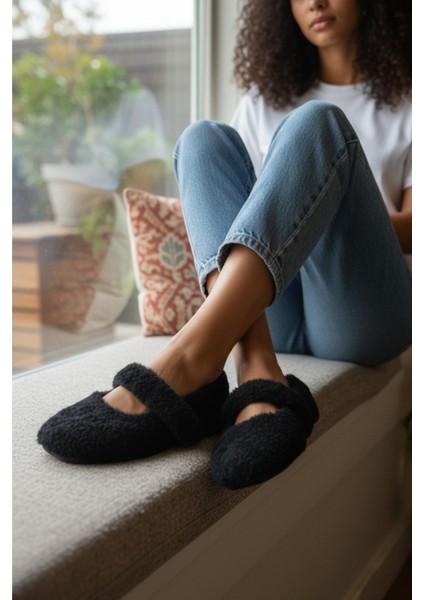 Peluş Kadın Ev Babeti Tüylü Yumuşak Taban Panduf modelleri