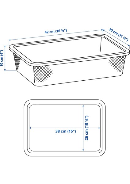 Trofast Saklama Kutusu Koyu Gri 42 x 30 x 10 Cm fiyatları