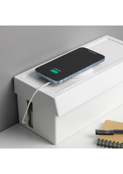 Sattıng Kablo Düzenleme Kutusu Beyaz 32 x 14 x 12 cm Kapaklı fırsatları