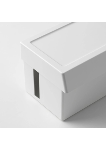 Sattıng Kablo Düzenleme Kutusu Beyaz 32 x 14 x 12 cm Kapaklı