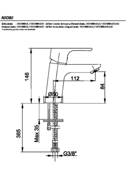 E.c.a Niobe Serisi Krom Lavabo Bataryası - Kireç Kırıcılı Aç Kapa Perlatör fiyatları
