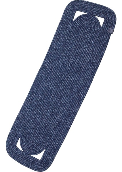 Jutty Hasır Görünümlü Jüt Dokuma Köşeli Lacivert Dekoratif Runner 30X110 cm Mutfak Salon Masa Örtüsü