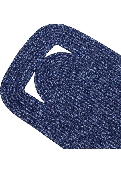 Jutty Hasır Görünümlü Jüt Dokuma Köşeli Lacivert Dekoratif Runner 30X110 cm Mutfak Salon Masa Örtüsü fiyatları