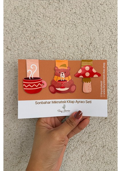 Mıknatıslı Kitap Ayracı Sonbahar Seti - 6 Adet modelleri