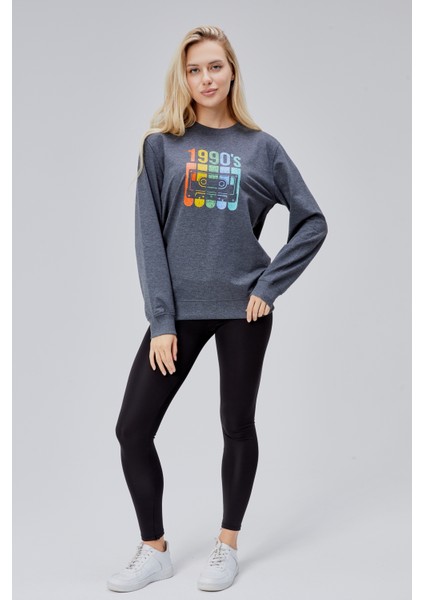 Mooncover Kadın Baskılı Sweatshirt - Karmelanj fiyatları