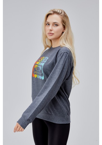 Mooncover Kadın Baskılı Sweatshirt - Karmelanj indirimleri