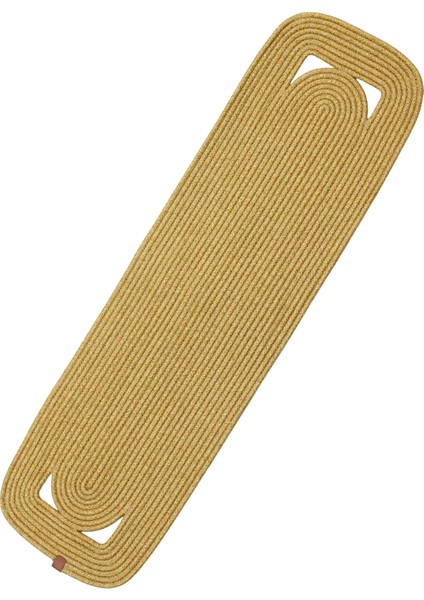 Jutty Hasır Görünümlü Jüt Dokuma Köşeli Natural Dekoratif Runner 30X110 Mutfak Salon Masa Örtüsü