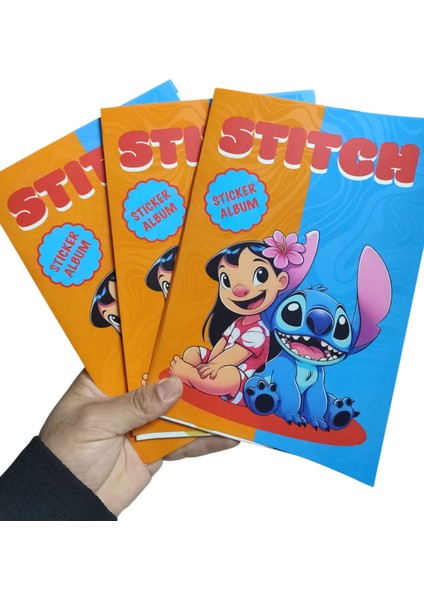 Stıtch Kanka Sticker Albüm 250’DEN Fazla Renkli Sticker Etiket Koleksiyon Seti Hediye Paketinde