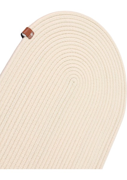 Jutty Hasır Görünümlü Jüt Dokuma Krem Oval Dekoratif Masa Runnerı 35X135 cm Mutfak Salon fiyatları