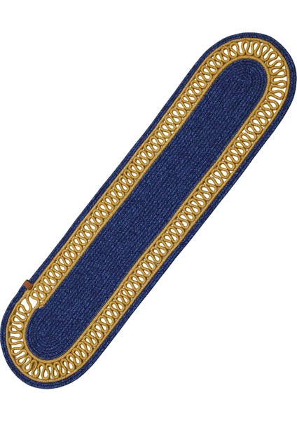 Jutty Hasır Görünümlü 5 Parça Jüt Masa Takımı Natural Lacivert 4’lü Amerikan Servis Supla 1 Runner modelleri