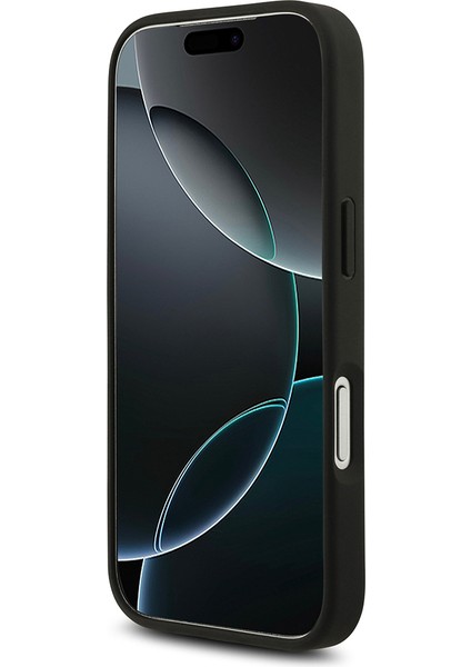 iPhone 17 Pro Uyumlu Kılıf Lacoste Lisanslı M-Safe Şarj Özellikli Pu Deri Metal Logolu Kapak Siyah modelleri