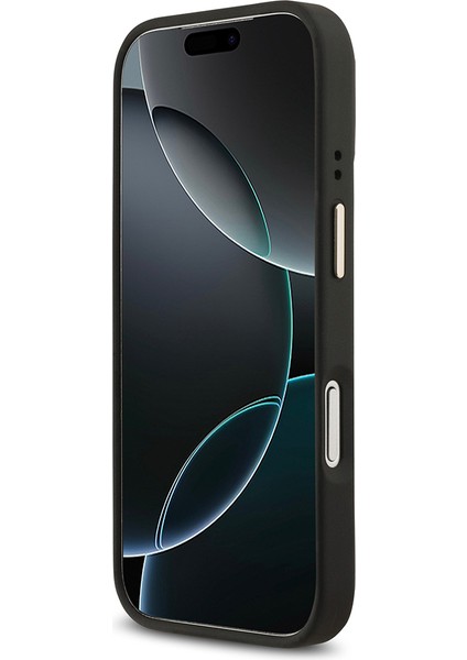 iPhone 17 Pro Uyumlu Kılıf Guess Lisanslı M-Safeli Grained Yazı ve Taşlı 4g Logolu Kapak Siyah indirimleri