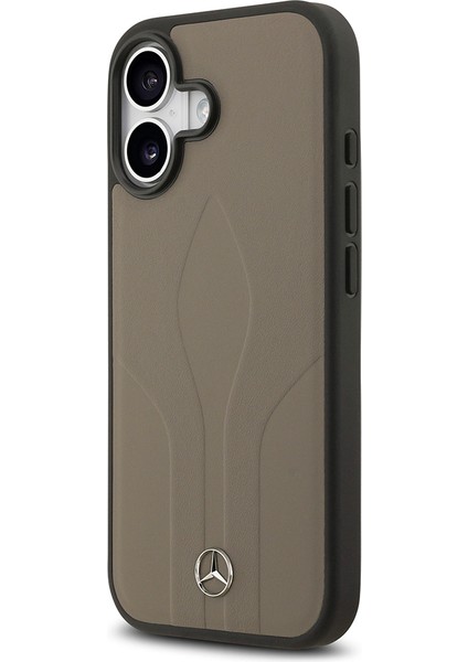 iPhone 17 Uyumlu Kılıf Mercedes Benz Lisanslı M-Safeli Dokulu Desenli Deri Kapak Kahverengi fiyatları